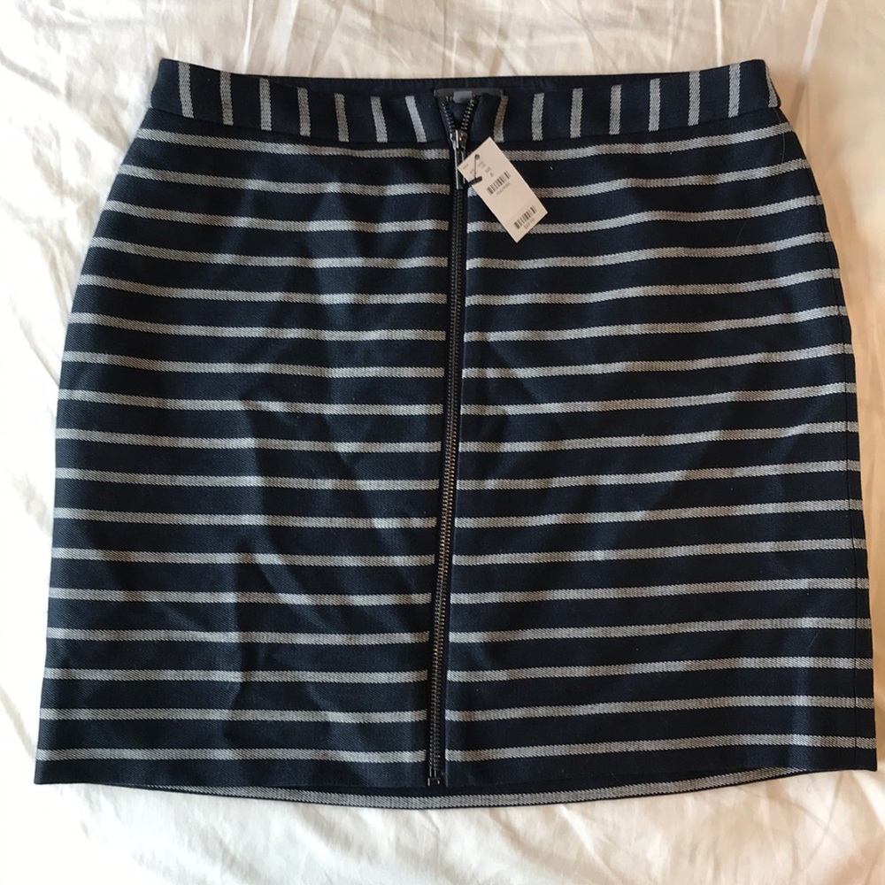 Navy Striped Pencil Skirt by The Limited